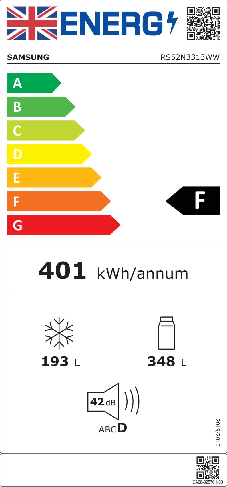 Samsung American Style Fridge Freezer Family Hub Fridge Freezer 591