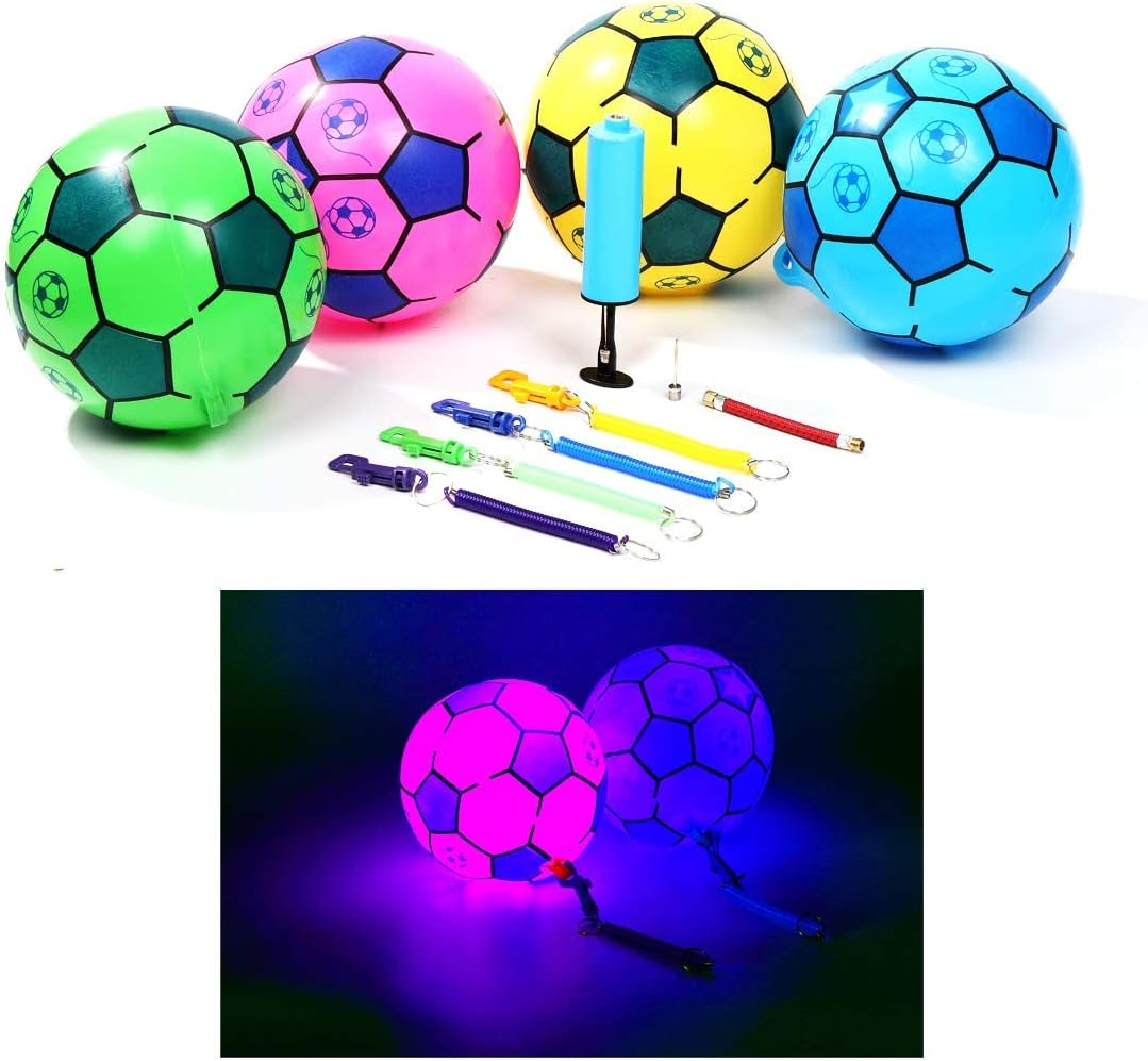 7'' Tetherball Set for Kids, Light Up Soccer Ball, Much