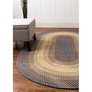Superarearugsoval2x3bluecreambraidedrughartfordprimitivedecorcarpetindooroutdoor2x3wovenentrywaycarpet Urban Country Home Decor Super area rugs oval 2x3 bluecream braided rug hartford primitive decor carpet indoor outdoor 2 x 3 woven entryway carpet urban country home decor