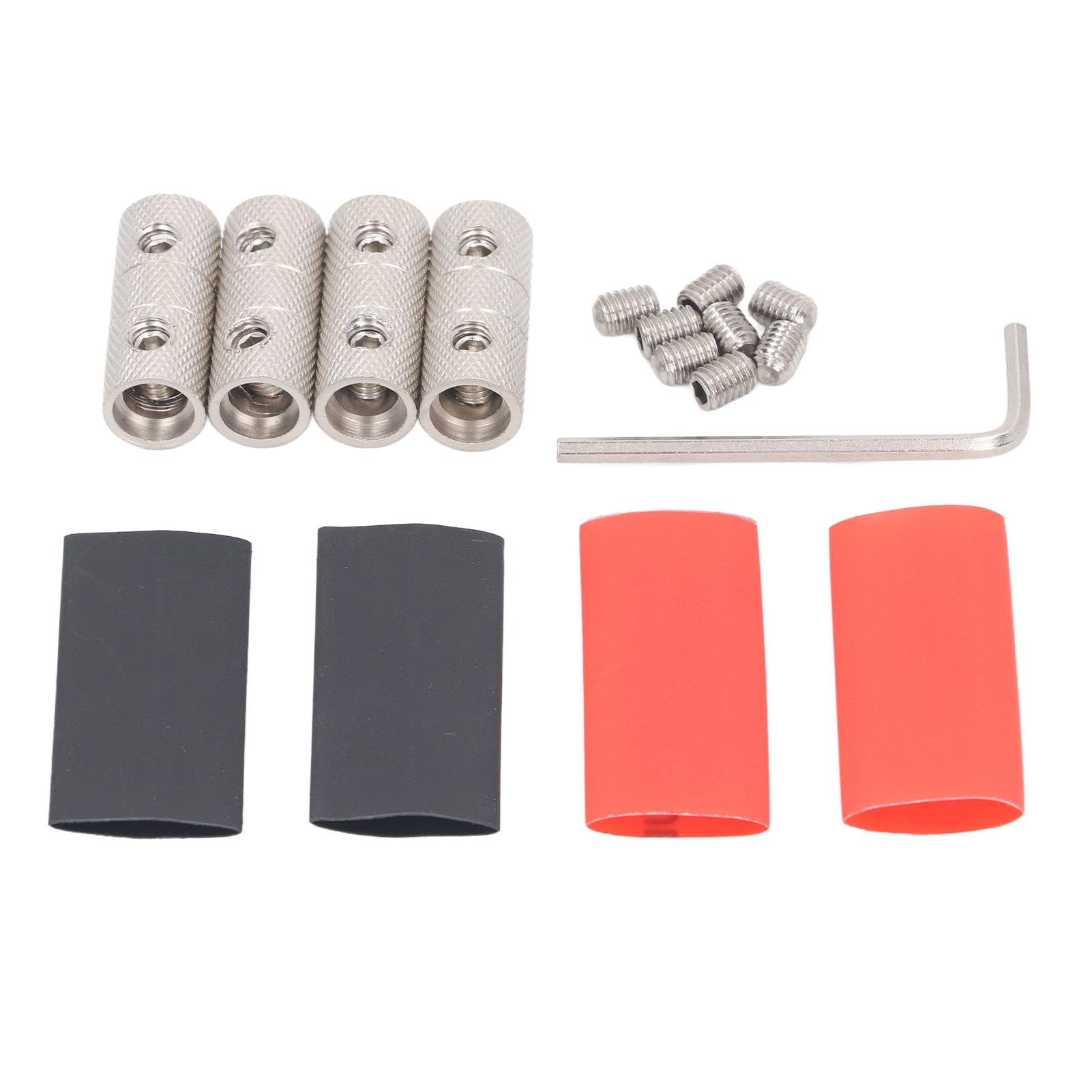 4 Wire Connectors Kit Heavy Duty Plated Brass Splice Battery Cable Butt Connector With Hex Wrench Screws For Car Audio Marine RV Truck - View #8