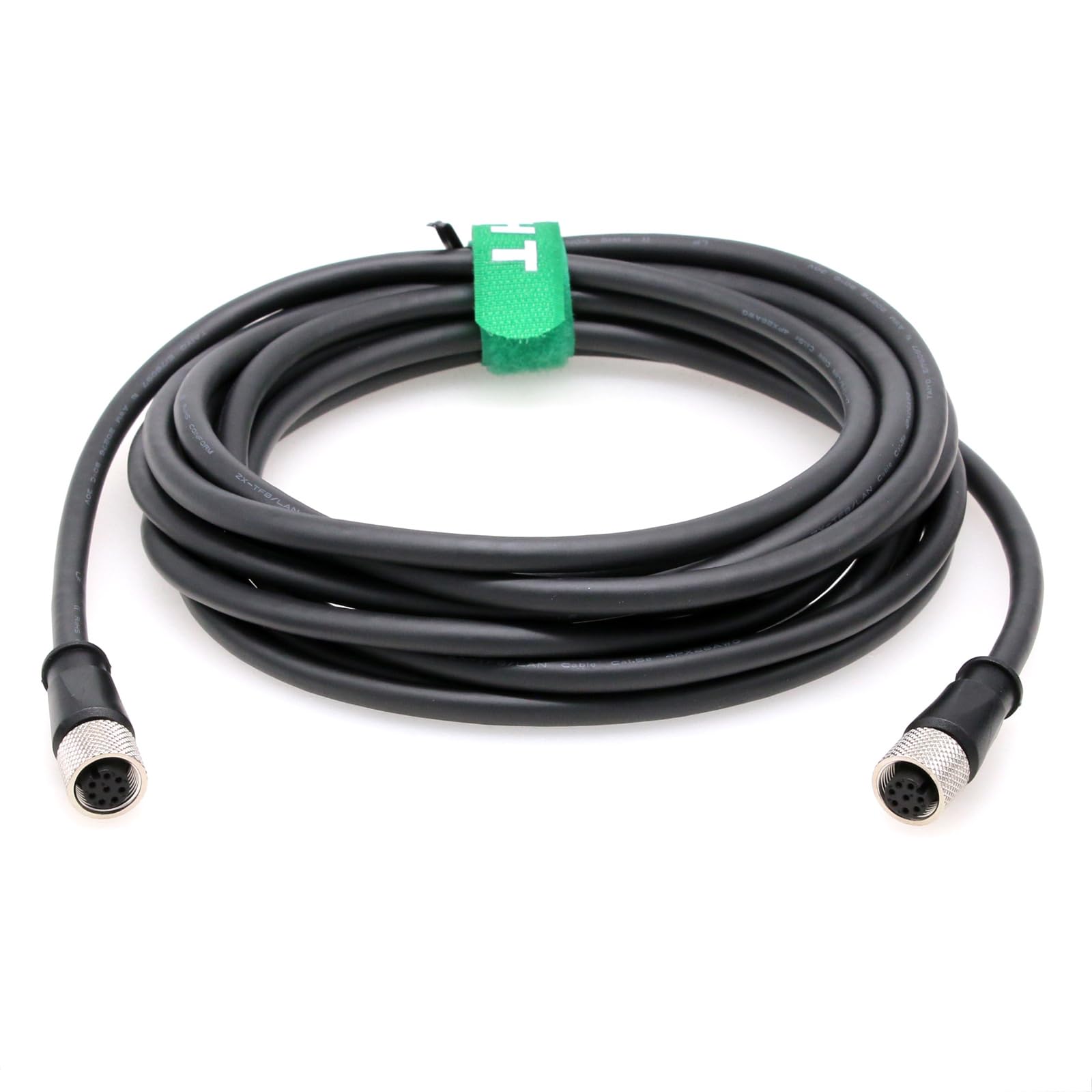HangTon 8-pinowy kabel żeński do Humminbird Ethernet Switch Network HELIX 12 15 Fish Finder, ekranowany PVC wodoodporny CAT.5e 2m