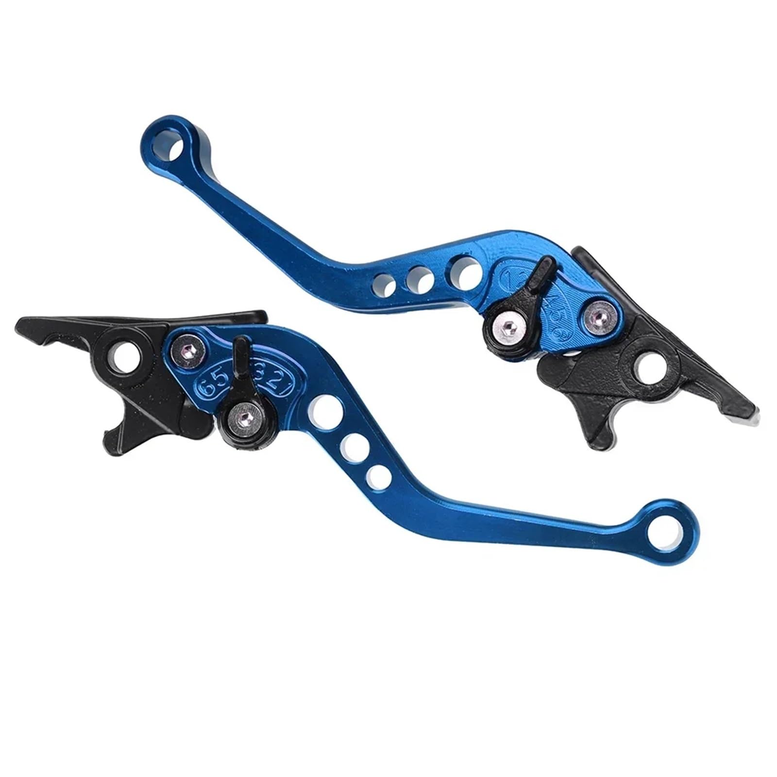 Gjihkwgz Blue Motorcycle Brake Clutch Lever 1 Pair Universal Motorcycle Clutch Brake Handle Lever Aluminum Alloy Scooter Modification Double Disc Brake Clutch Brake Lever(Blue)