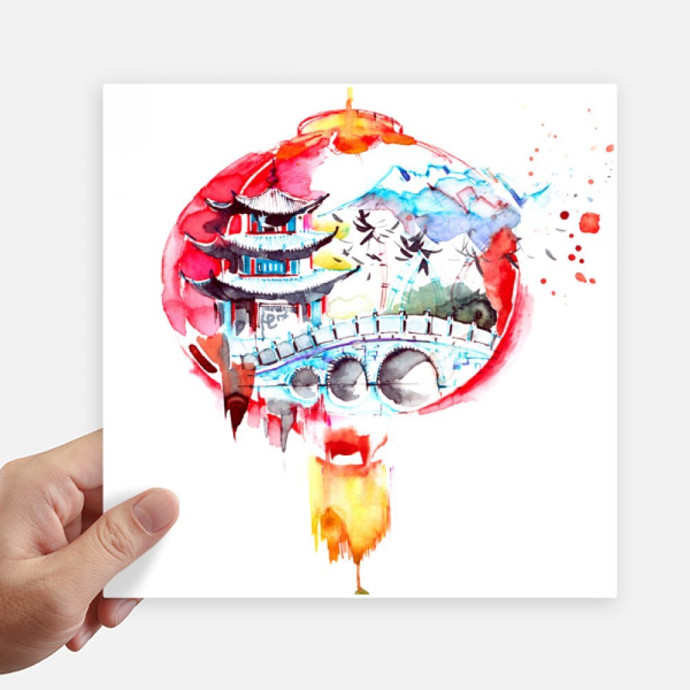 Lanterne chinoise autocollant carré pour personnaliser vos valises de voyage et motos