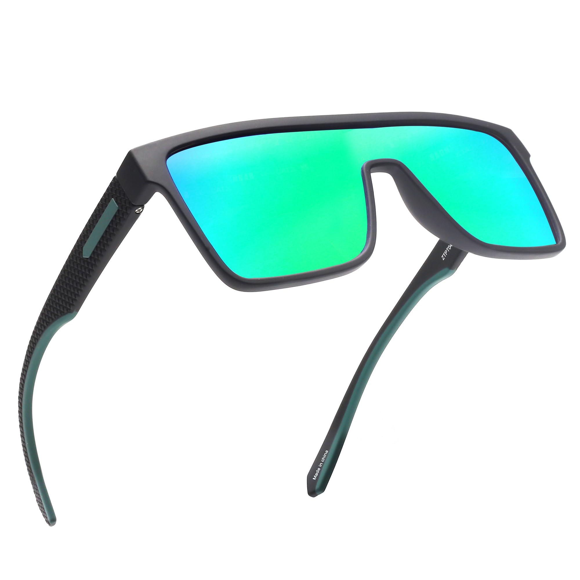 GLINDAR Gafas de Sol con Protección Polarizada Para Hombre Gafas Deportivas con Parte Superior Plana y Cuadrada