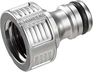 Gardena 18240-20 - Conector para grifo, 21.mm (G 1/2") resistente a las heladas, empaquetado, plateado