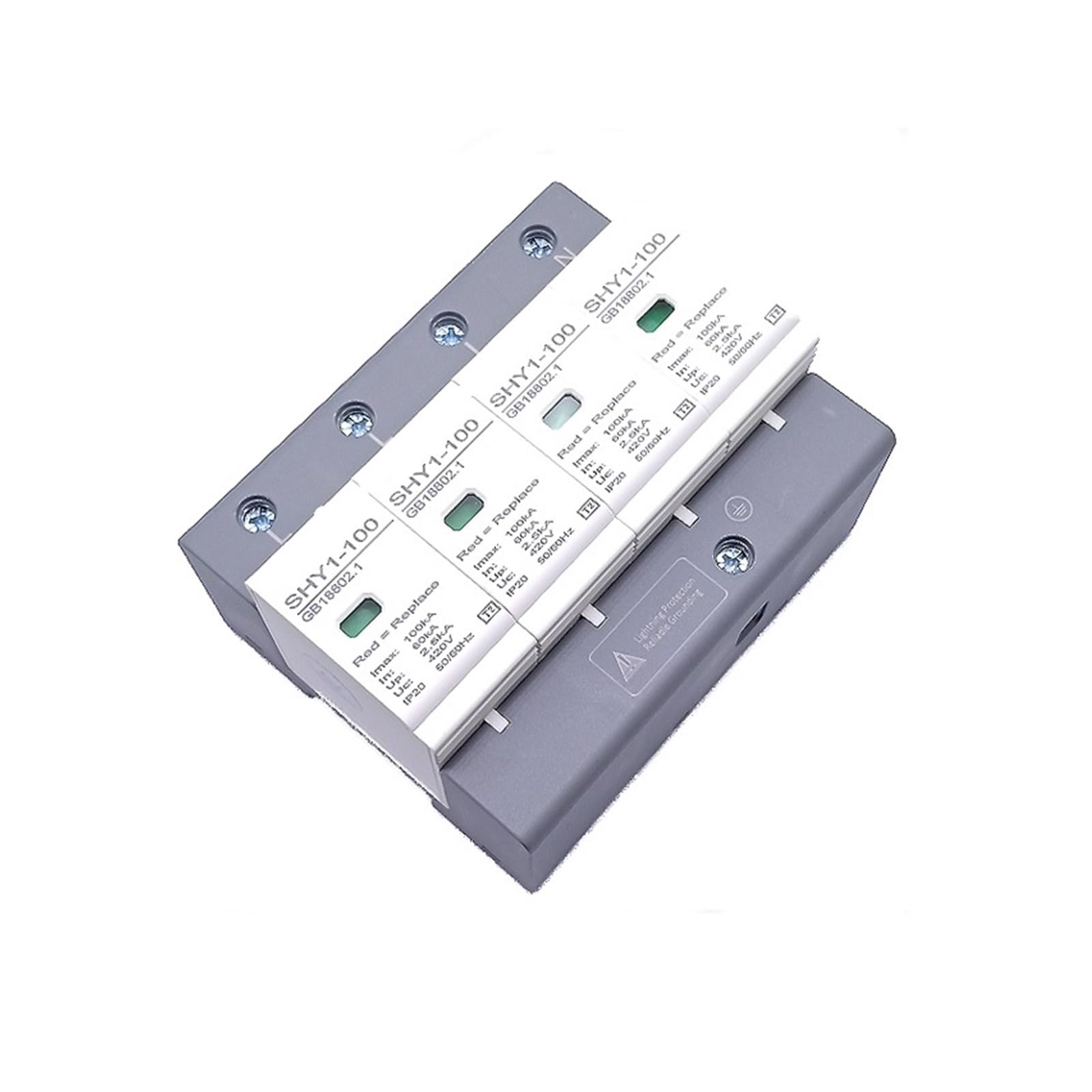 scaricatore Dispositivo di protezione contro le sovratensioni SPD AC 3P + N 40~80KA 60KA~100KA 385V 420V Scaricatore di protezione contro i fulmini for casa Protezione a bassa tensione ( Size : 4P 420