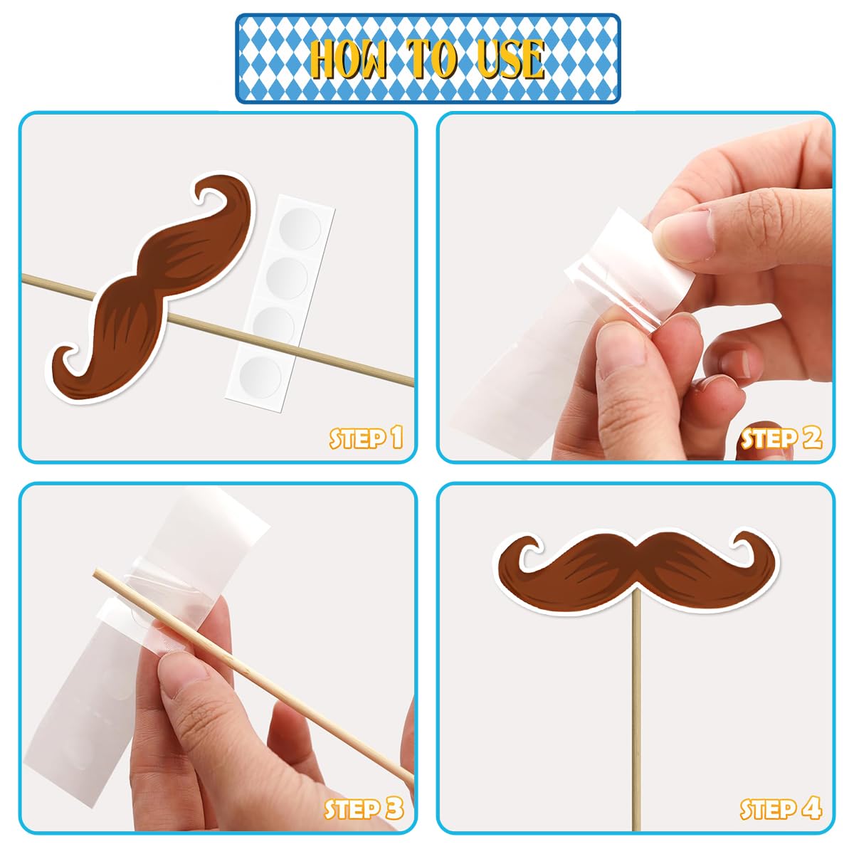 Oktoberfest Photo Booth Props, 30 PCS Beer Parties Photo Props Accessories - Image 4