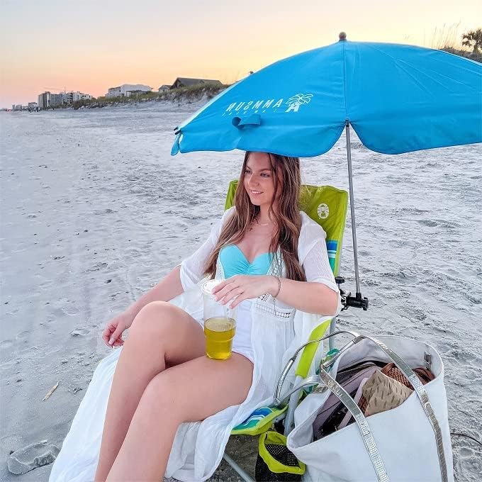 Miniatura 7 de AMMSUN Chair Umbrella with Adjustable Clamp 43 inches UPF 50+,Portable Clip on Patio Chair,Beach Chair
