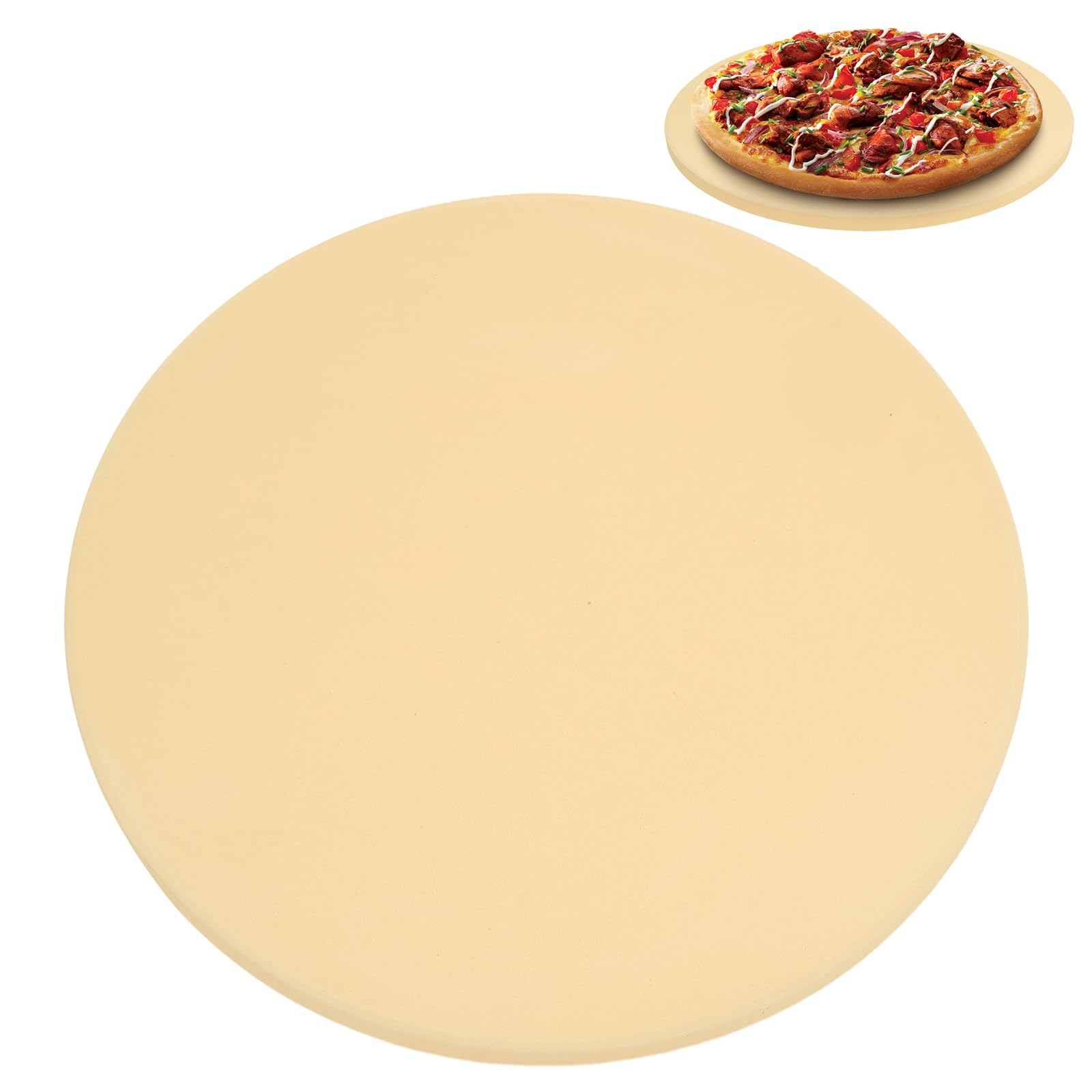 Pierre à pizza ronde 30 cm Cordiérite Pierre à pizza pour four de qualité supérieure 1 cm d'épaisseur pour tartes, pâtisseries, gâteaux, pains