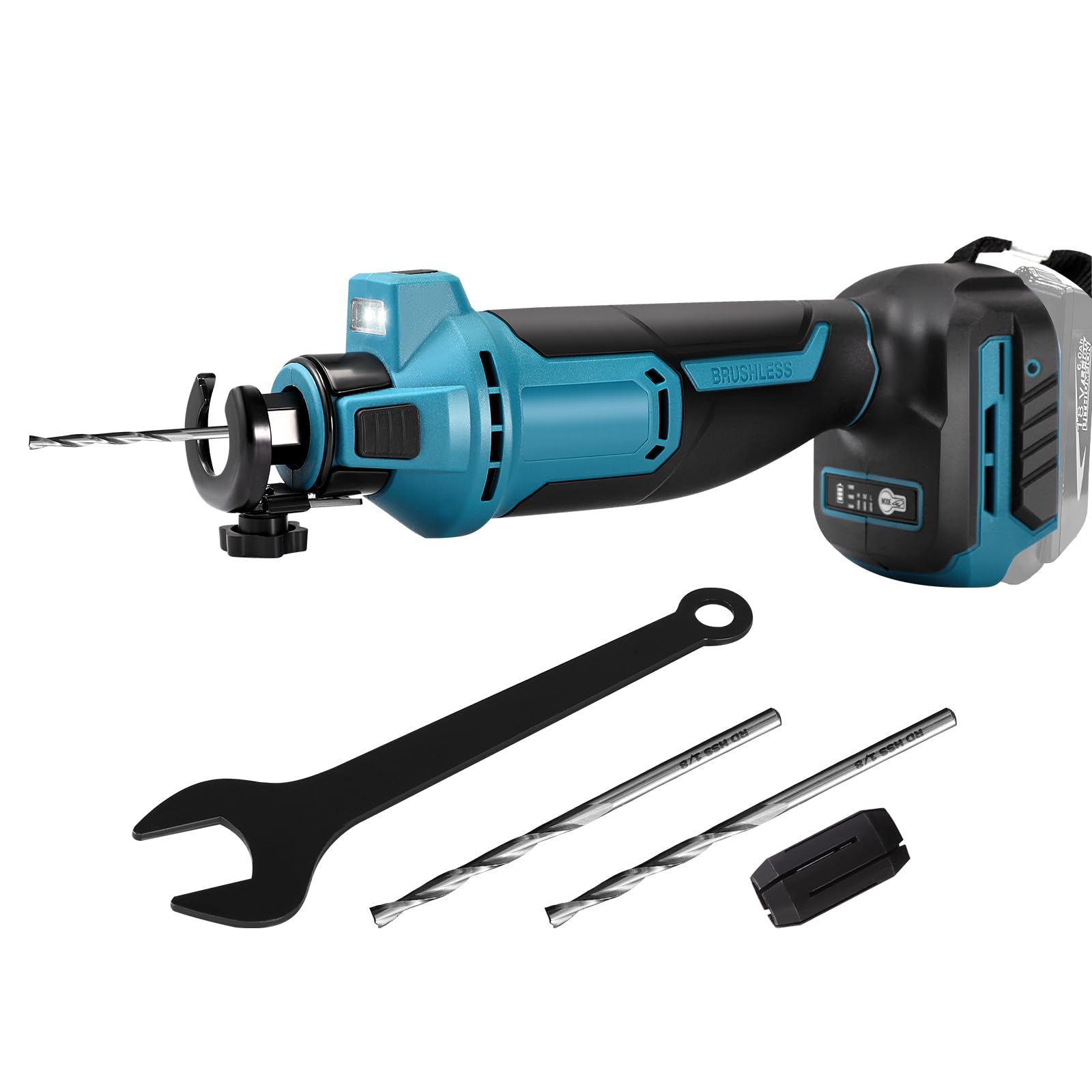 Cordless Drywall Cutter for Makita 18V Battery, Brushless Drywall Cut-Off Saw, 30000 RPM, with LED Light, Toolless Deeply Adjustable Saw Kit for Cutting, Sheetrock, Wood, No Battery