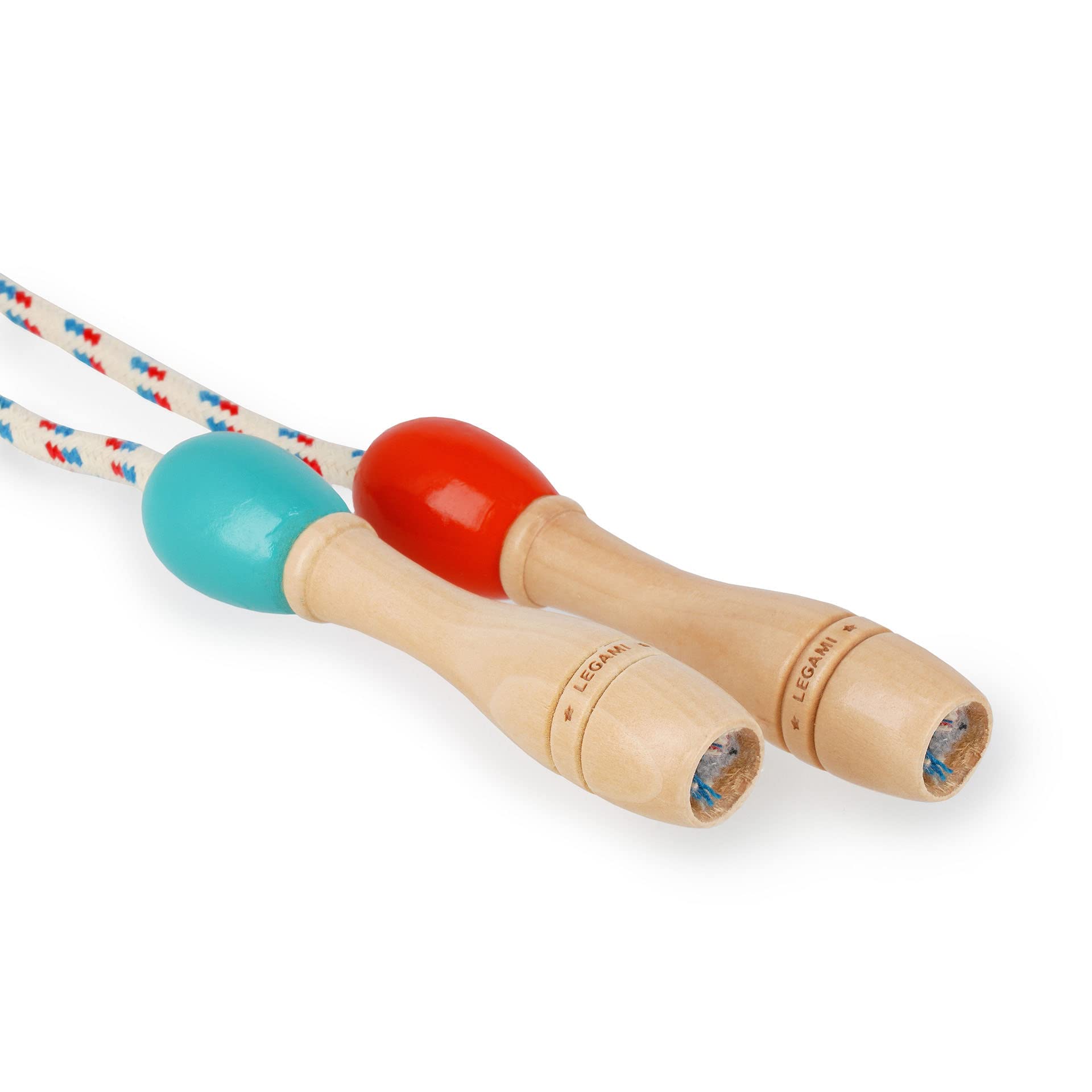 Legami - Corda per saltare, Manici in legno, Corda regolabile, L 300 cm