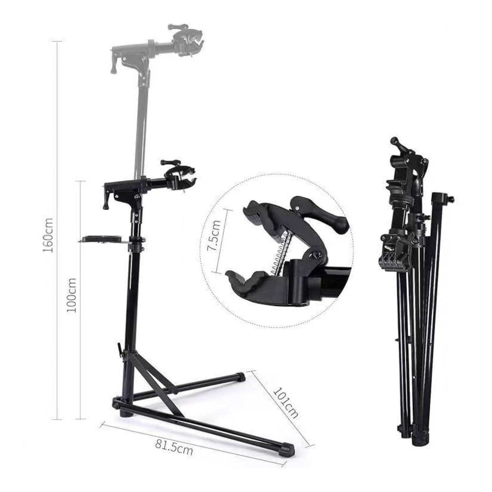 Amagogo Mannimiento para Bicicleta , Plegable, Reparación Bicicleta con Base Triangular, para Garaje, Ciclistas