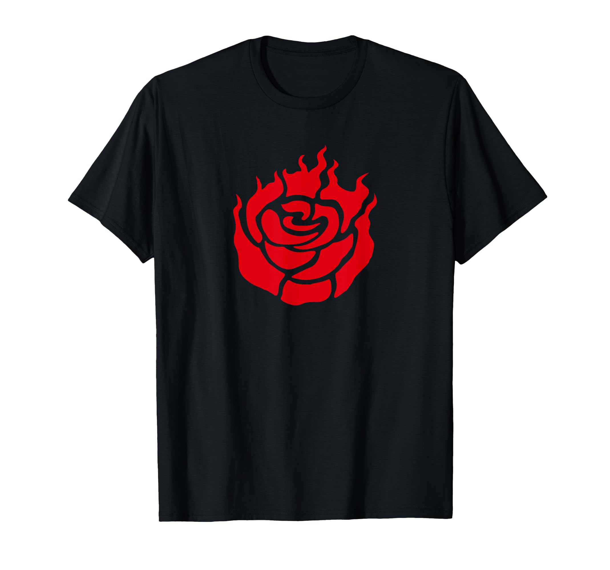 Fire Rose Burn Flower Burning Ruby BurnsFlame Red Flower Love Passion Floral Graphic Plant Design T-Shirt