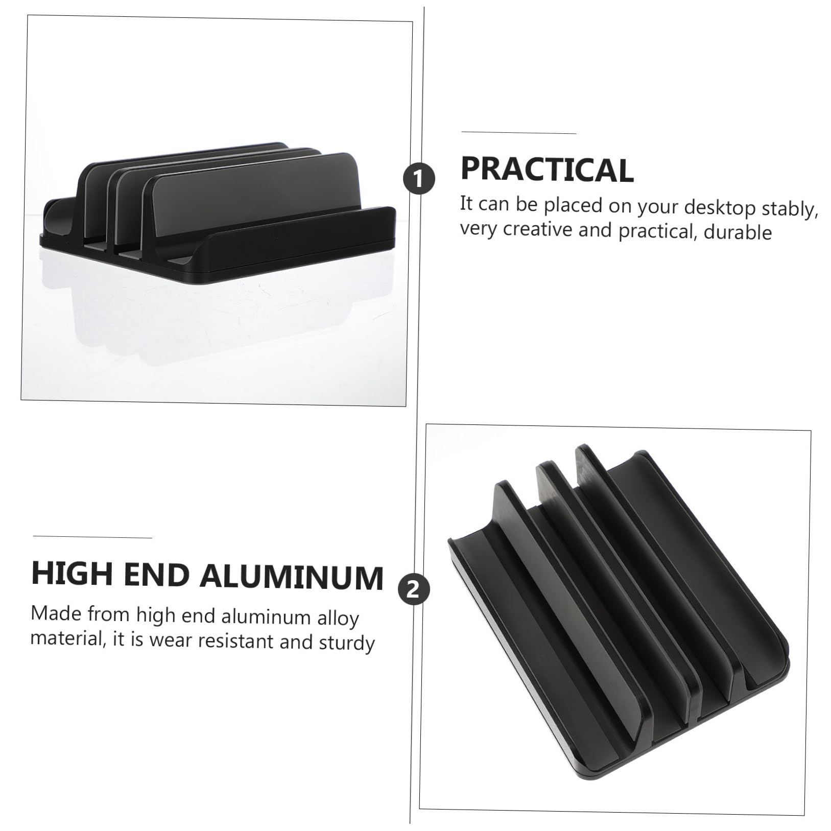 VILLCASE Soporte Vertical de Aluminio para Portátiles Base Estable y Práctica para Escritorio Ergonómico y Antideslizante Compatible con Laptops y Tablets