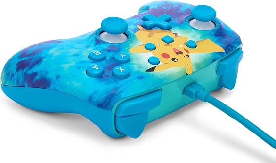 Wired PowerA Controller – Tie Dye Pikachu, Gamepad, game controller, wired controller developed for Nintendo Switch, officially licensed