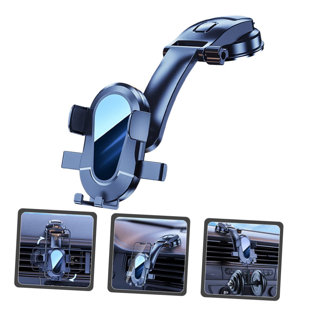Hemobllo 2pezzi Supporto Auto Per Smartphone Con Ventosa Montaggio Per Superfici e Design Stabile e Rotazione Intelligente