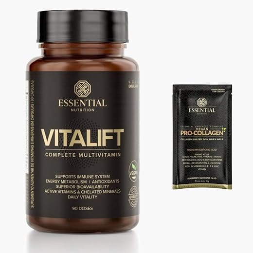 Vitalift - 90 doses - Multivitaminico e Multimineral - Essential Nutrition + Amostra