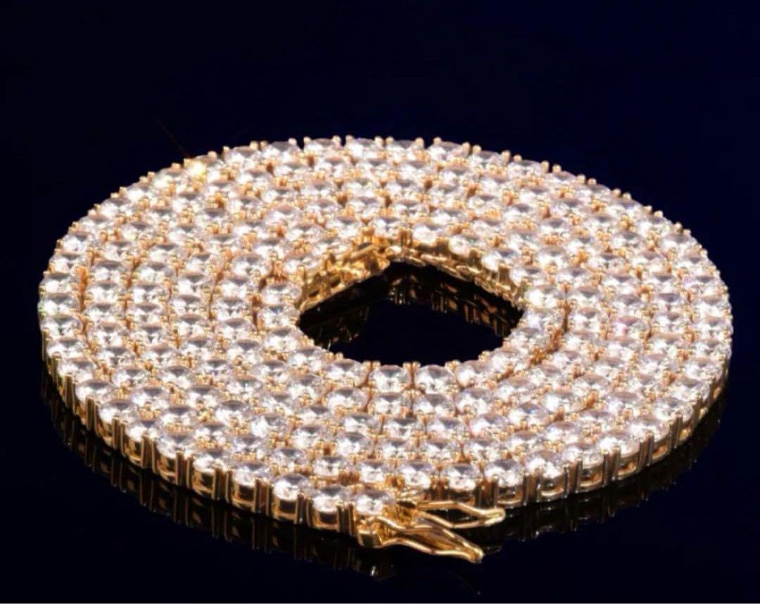 Amazon.co.jp: 芸能人愛用テニスネックレス チェーン シルバー  