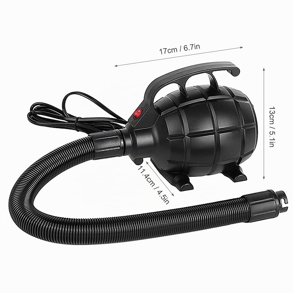 Irfora pompa elettrica portatile ad aria, 500 W, gonfiaggio rapido, per gommoni, materassi, rafts, barche, palle da yoga,