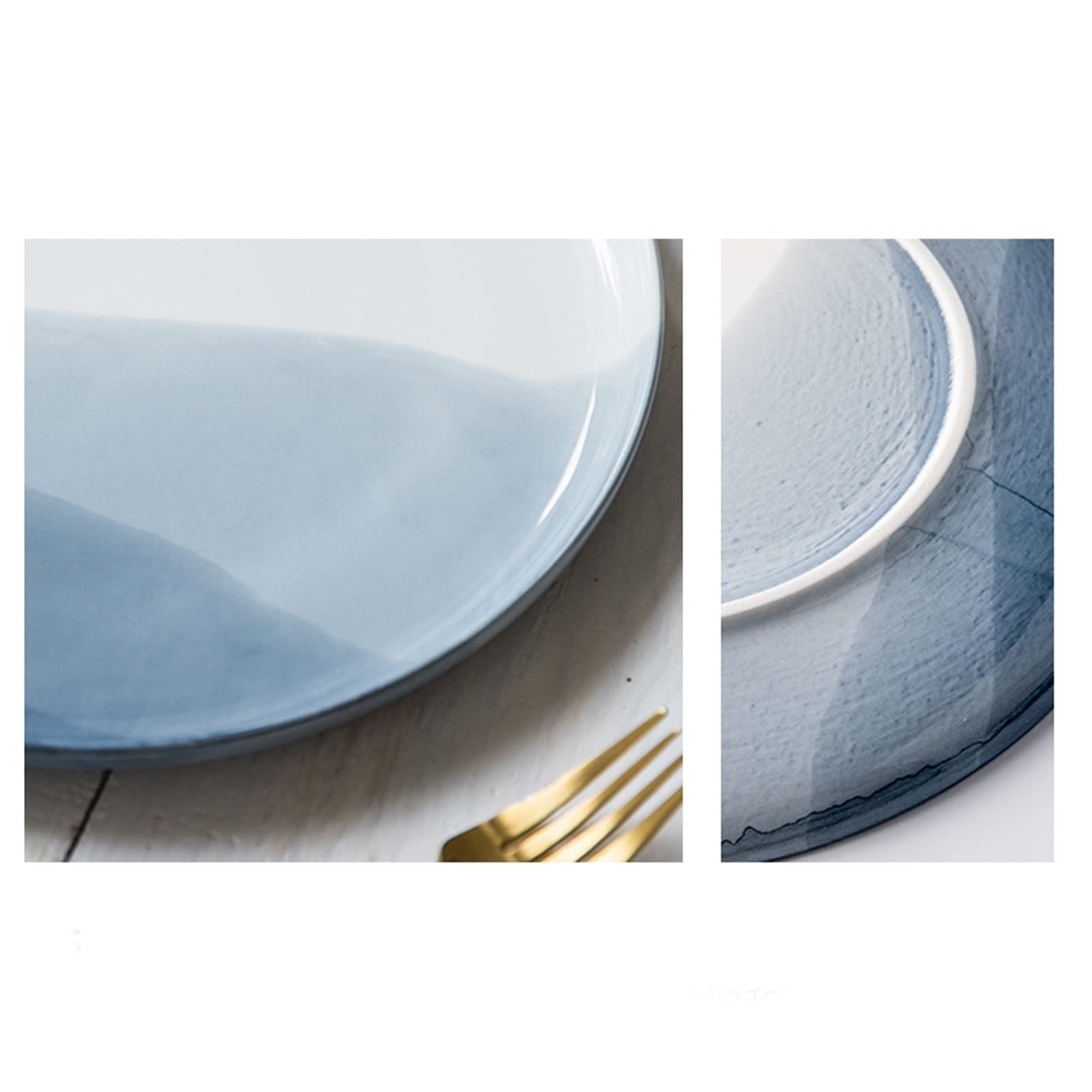 talerz obiadowy Płyta ceramiczna stekowa płyta deserowa Talerz Talerz płytki żywności Nadaje się do mikrofalówki Lodówka Zmywarka 4 sztuki talerz