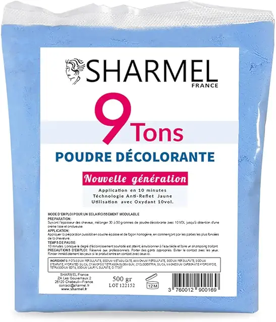 Poudre Décolorante Professionnelle 9 Tons Sharmel - Démaquillant Cheveux