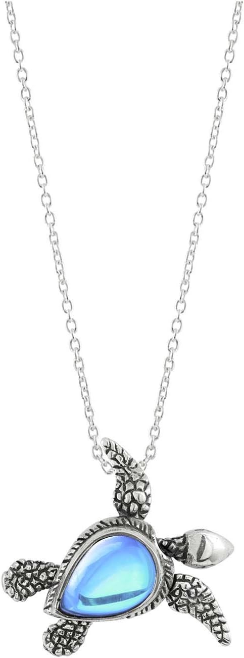 Sea Turtle Sideways Pendant | Sterling Silver Jewelry | Crystal Pendant Necklace | Crystal Pendant | Ocean Inspired Jewelry | Drop Crystal | Nautical Collection - Image 4