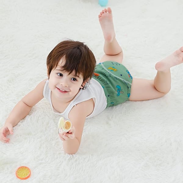 Culotte Apprentissage propreté Fille Garcon,Lot de 6 Coton rembourrées pour bébé propreté Enfant Doux Lavable, 2-6 Ans - 2