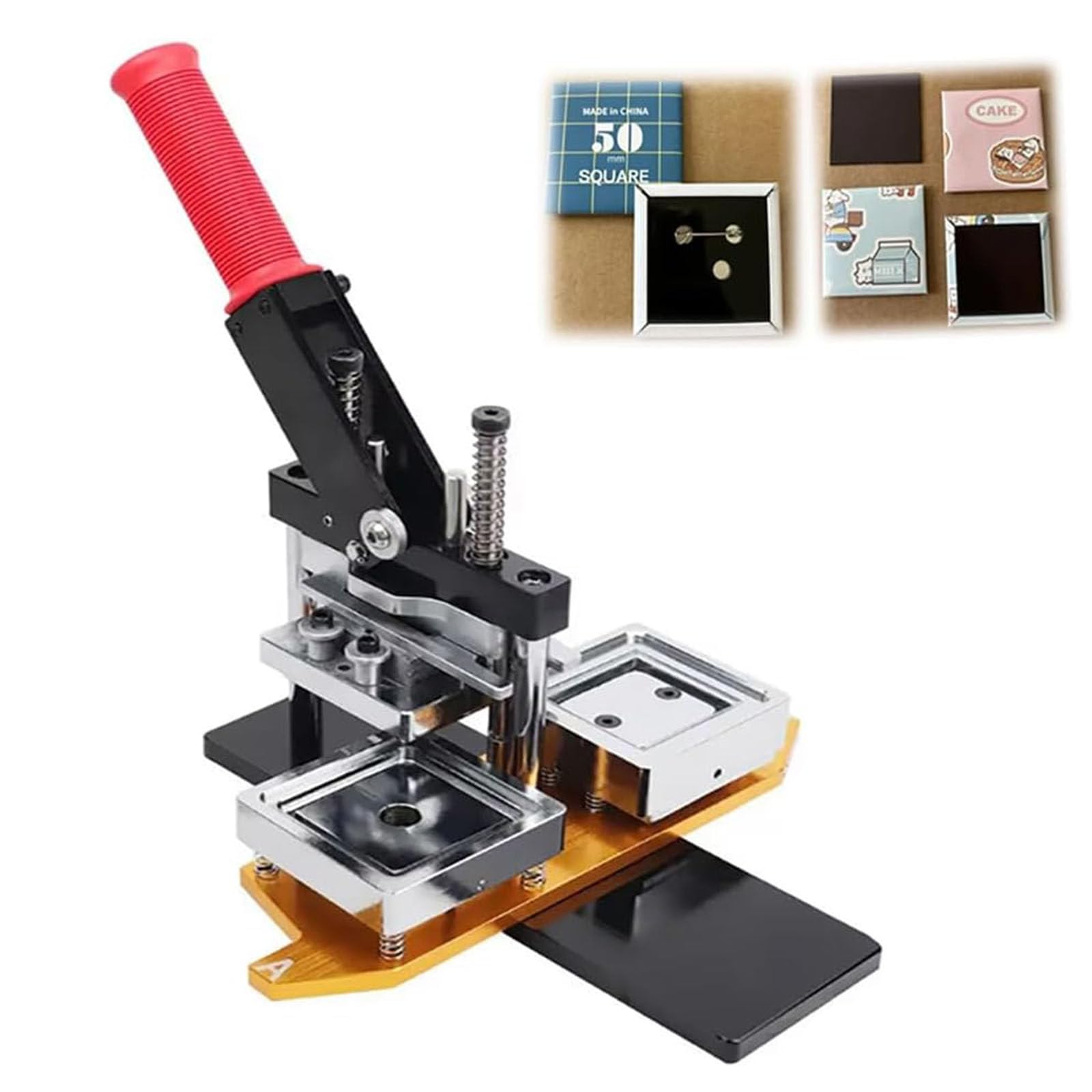 DIY-Kühlschrank-Magnet-Maschine, Foto-Magnet-Hersteller zum Dekorieren von Kühlschränken und jeder Eisenoberfläche, 63,5 x 63,5 mm, einfach zu bedienen