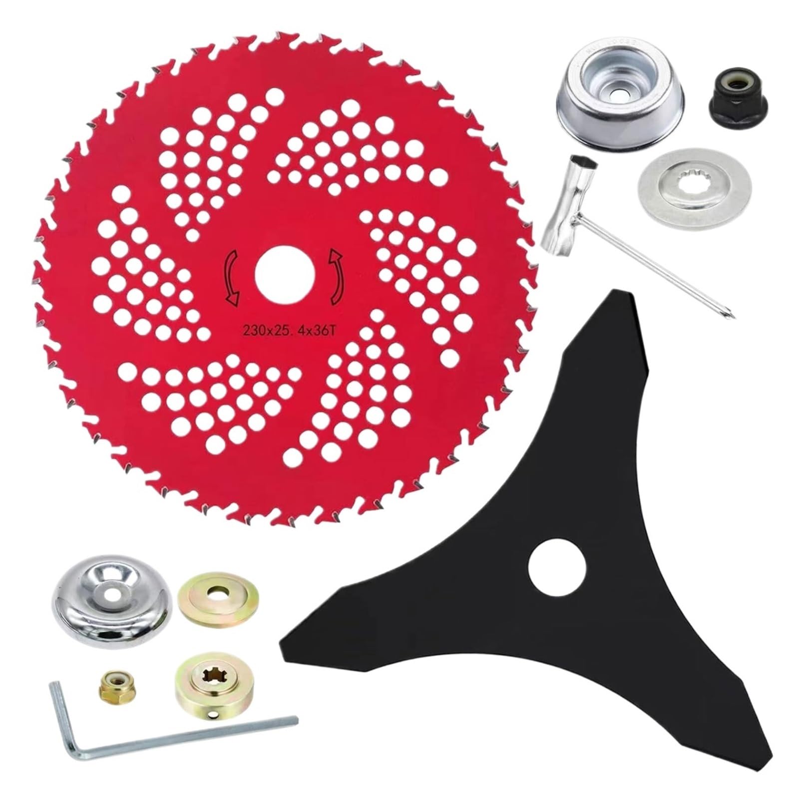 Lame for decespugliatore in acciaio al manganese da 9" e 36 denti for lame for seghetti Weedeater(Set 1)