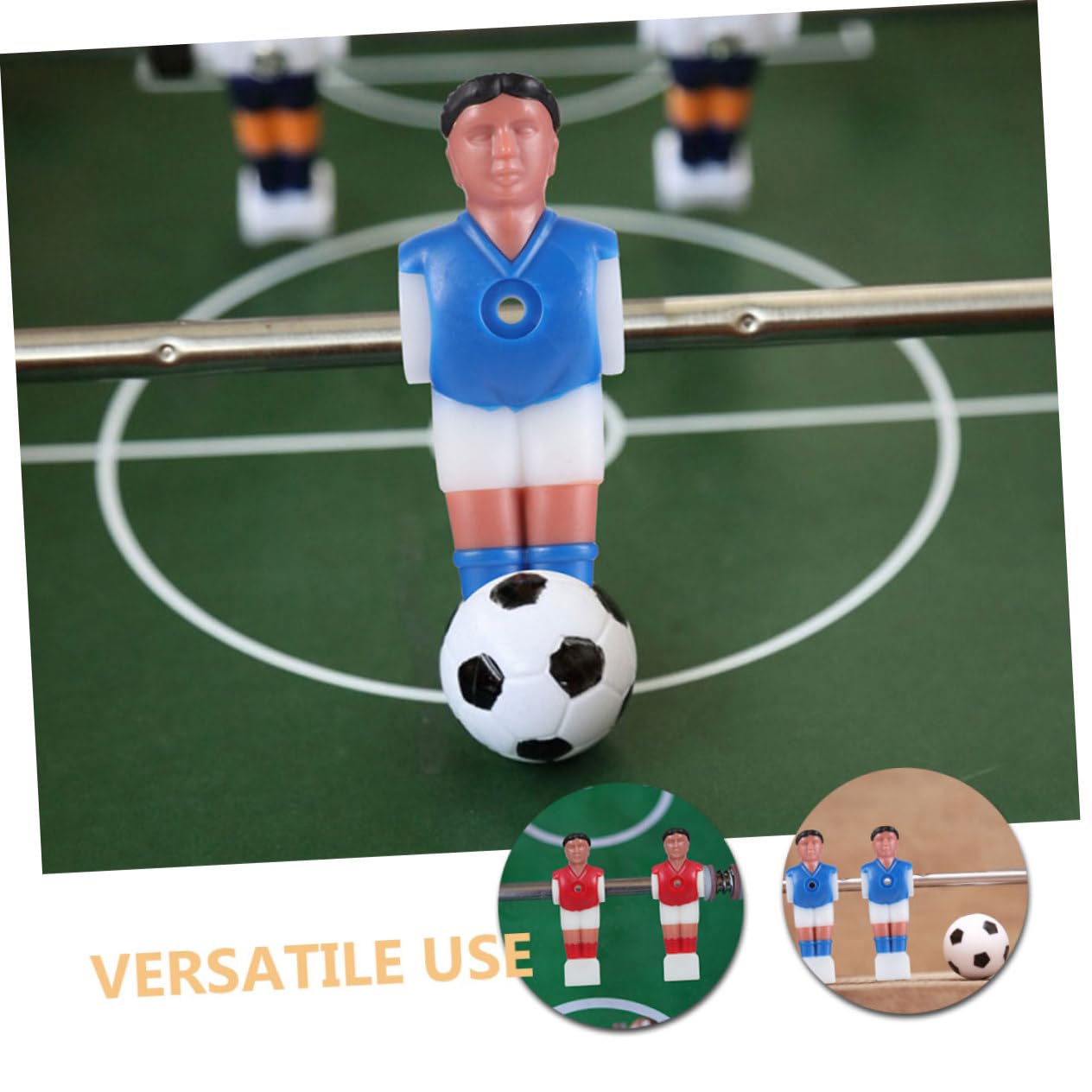 Set 12 Pezzi Giocatori Calcio Balilla in Abs Maglia Rossa e Blu, Accessori Sostitutivi per Tavolo Calcio Balilla per Uso Versatile e Gioco Migliorato in Riunioni Familiari