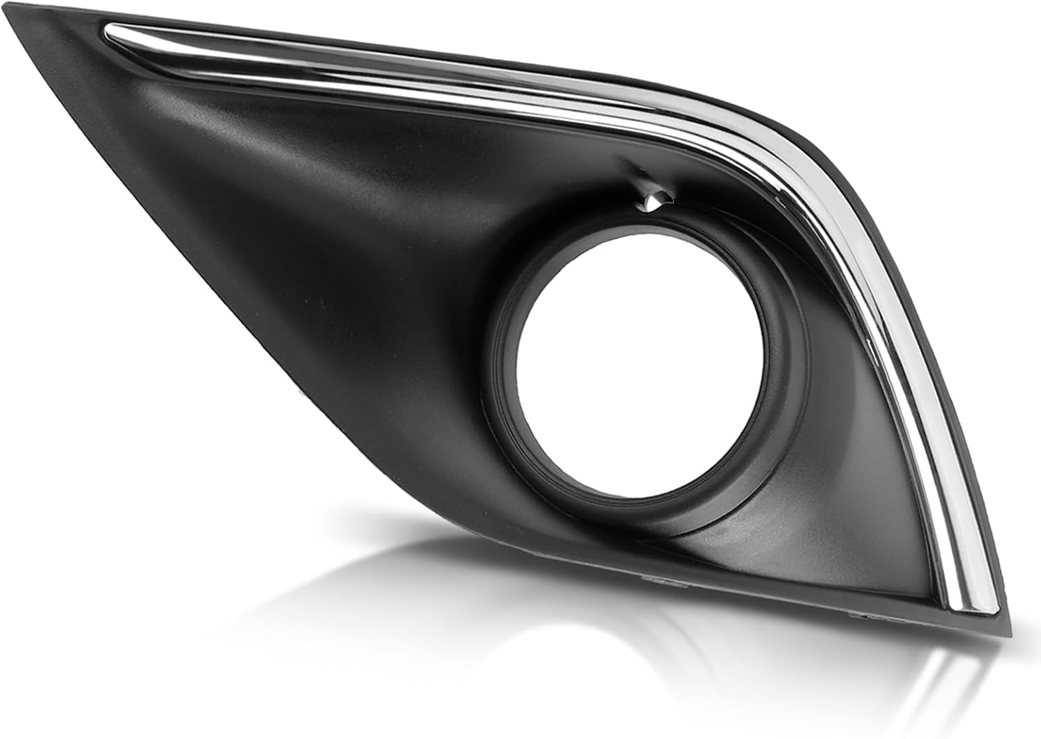 AUTOKAY Right Passenger Side Black Fog Light Lamp Cover Chrome Frame Bumper Bezel Fits for Mitsubishi Outlander 2016 2017 2018 2019