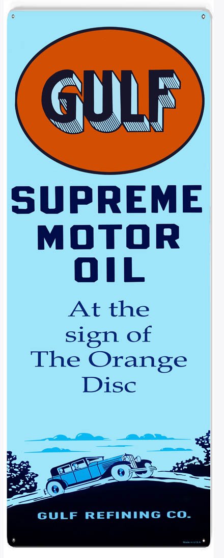 Gulf Motor Oil Sign