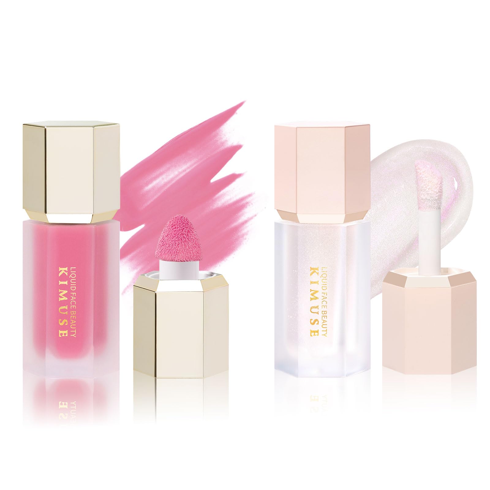 KIMUSE Liquid Blush & Weightless, Long-Wearing, Smudge Proof, Natural-Looking, Dewy Finish Glow Liquid Filter