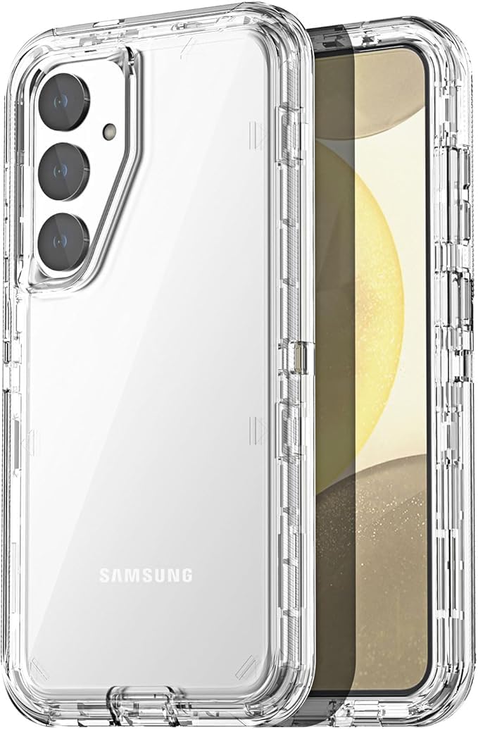 AICase for Samsung Galaxy S25 Case Clear 3 in 1 Heavy Duty Drop Protection Full Body Rugged Shockproof/Dust Proof 3-Layer Military Protective Tough