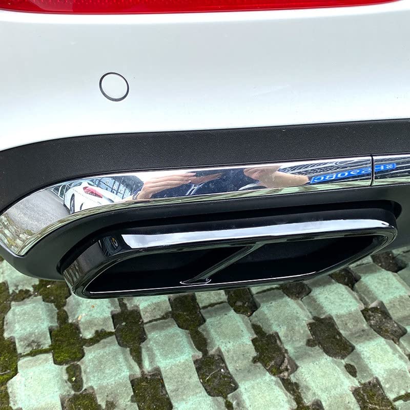 Cornici Decorative Per Terminali Di Scarico Per Mercedes Classe C W206 (C200, C260, C300) Dal 2020 - ABS Nero, Argento O Effetto Carbonio