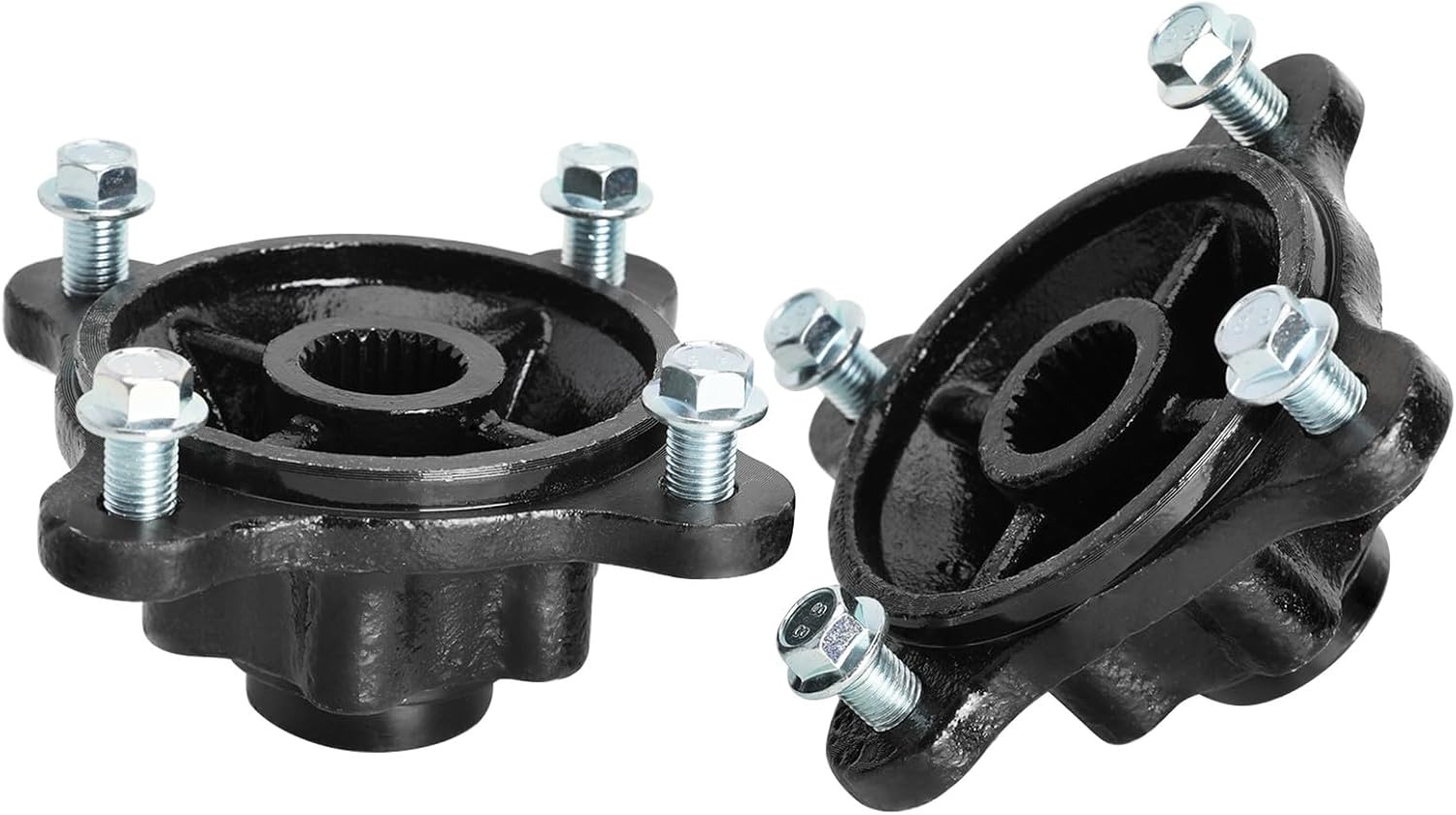4 Stud 23T Front Rear Wheel Rim Hubs, Steel Alloy Spacing 110mm Disc Brake Wheel Hubs for 110cc 125cc 150cc Go Kart ATV Quad 4-Wheeler