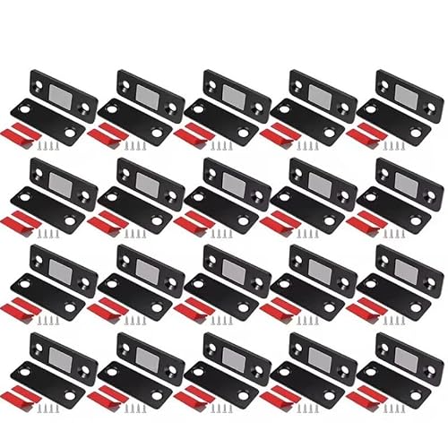 Ppqiru Black 20Pcs Household Magnetic Cabinet Catches For Cupboards