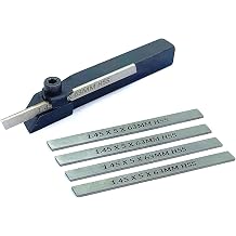 Buyohlic Mini Lathe Cut off Square Parting Tool with 4 Spare Blades 8 MM