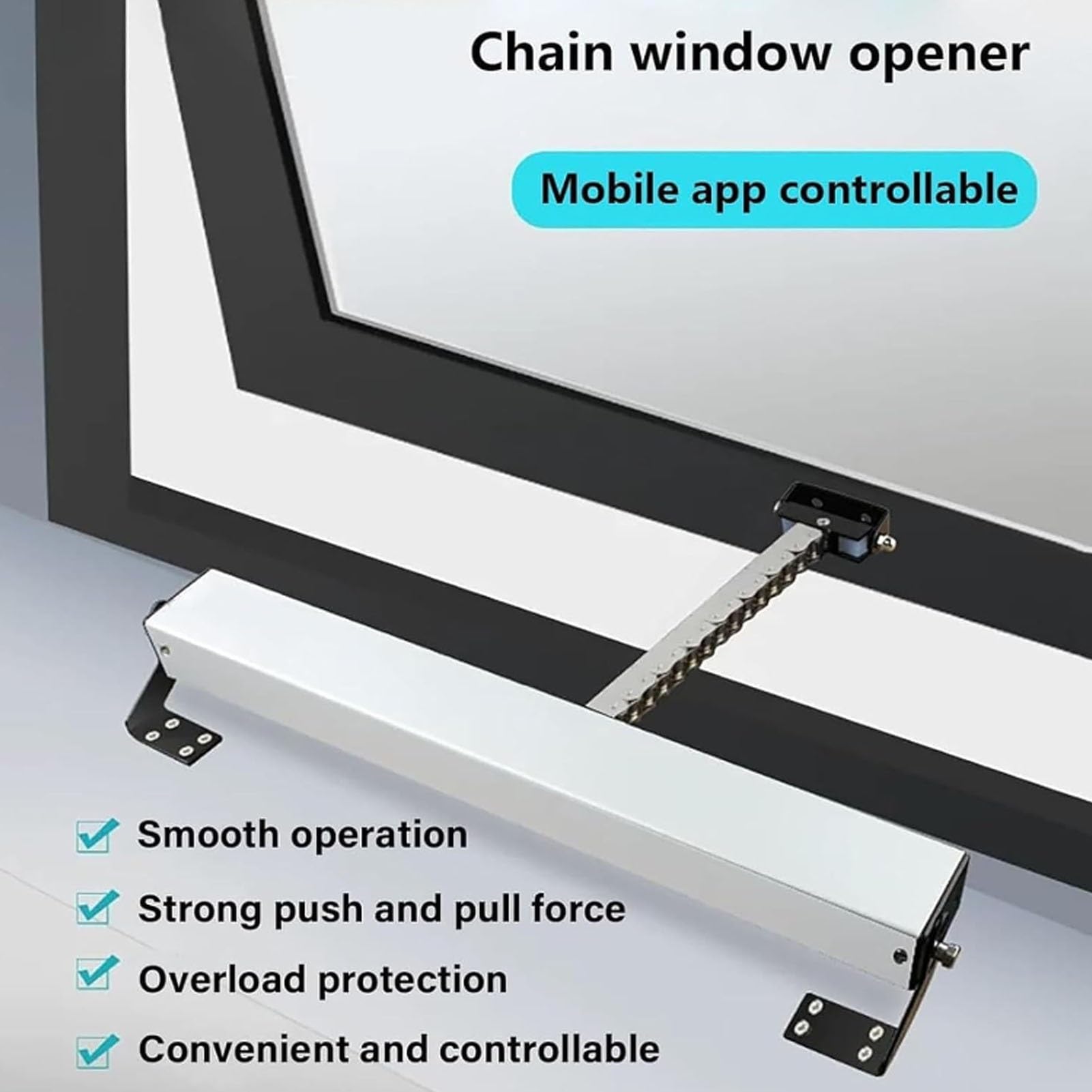 Automatischer Fensteröffner mit Fernbedienung 400mm für Dachfenster Dreh- und Kippfenster