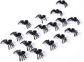 Plastic Spider Small, 50 Pieces Scary Halloween Spiders, 2cm Tiny for Crafts, Realistic Fake Bug Props, Party Joke Supplies