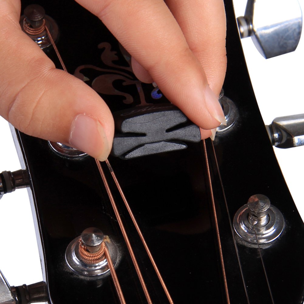 Support Pour Médiators De Guitare - Lot De 5 En Caoutchouc - Fixation Pratique Et Sûre - Pour Manche Ou Tête