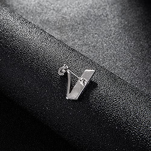 Image of A-Z 26 Letters Brooch Pins Silver Initial Rhinestone Brooches Crystal Alphabet Breastpin Pin Women Gifts Jewelry