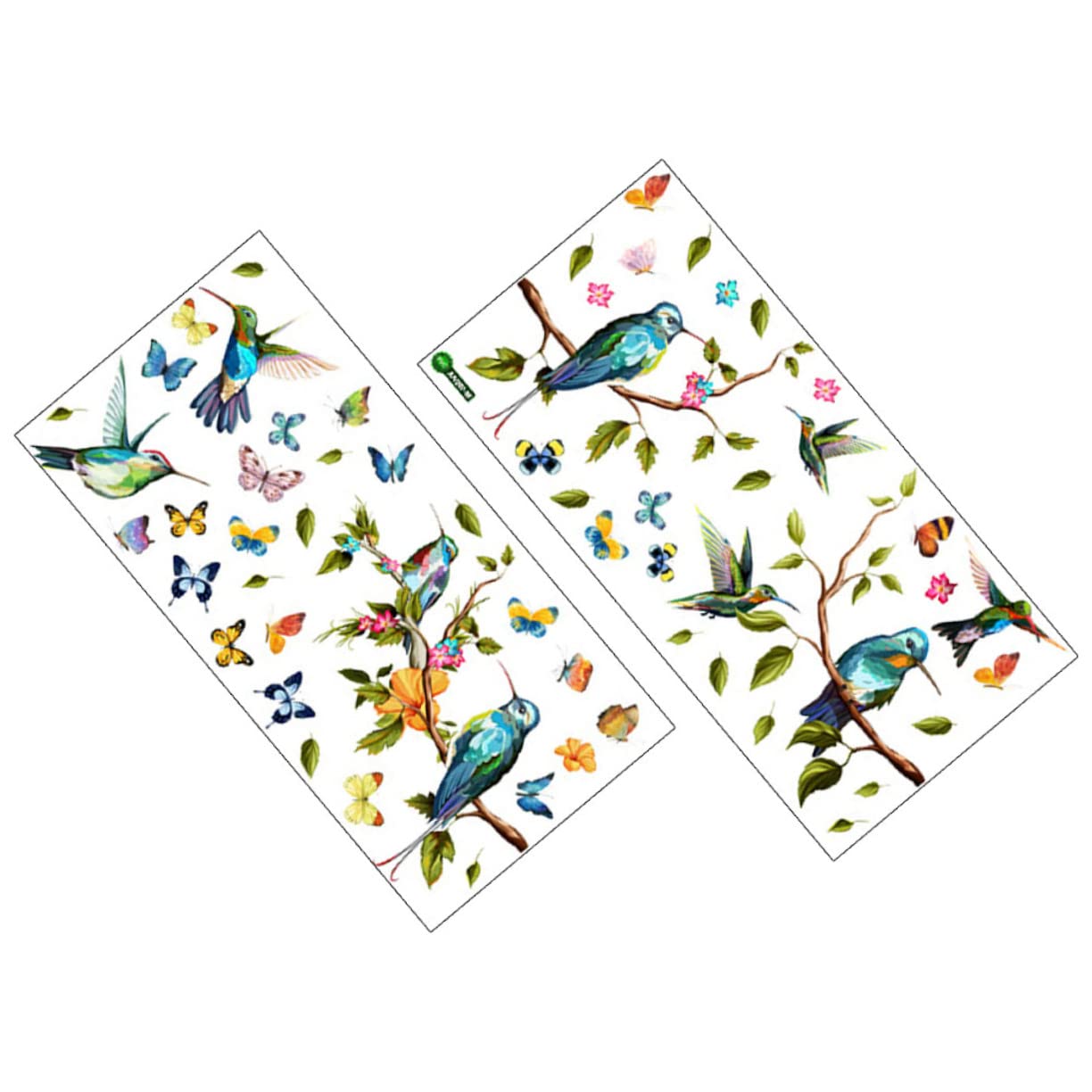 GLEAVI 3 Set Adesivi Statici per Finestre con Design Primaverile Uccelli e Farfalle Decorazioni Adesive per Specchi Facili da Applicare e Rimuovere per Festive e Calde