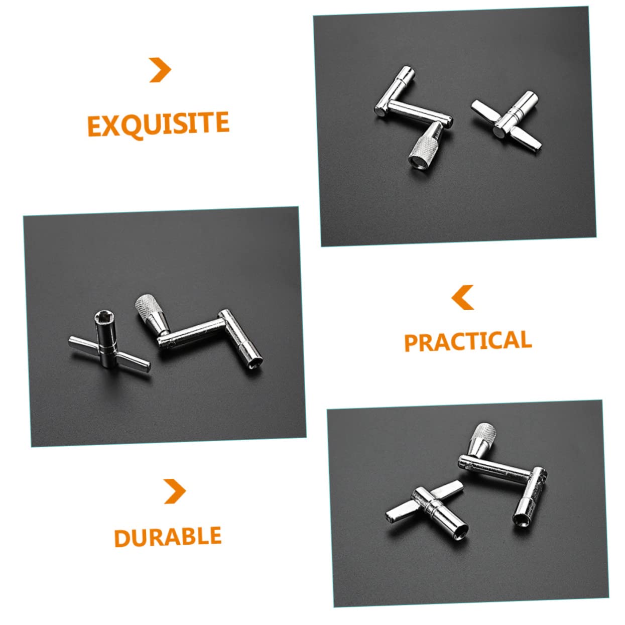 ibasenice 3ensembles Clés Pour Outils De Métal Pour Accordage De Batterie Parfait Pour Batteurs Et Percussionnistes