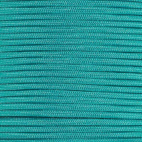 Paracord Planet 550 Assorted Colors of Paracord in 50 and 100 Foot Lengths Made in The USA (Neon Turquoise, 50 Feet)