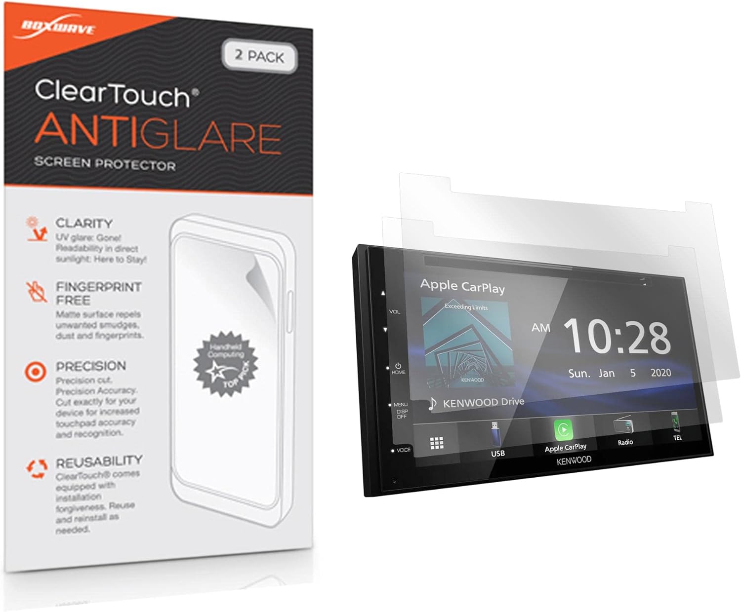 BoxWave Protector de Pantalla Anti-reflejo para Kenwood DDX5707S (2 Unidades)