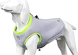 SGODA Dog Cooling Vest Harness Cooler Jacket Grey Green Medium Medium Chest 20.5-24' grey with green