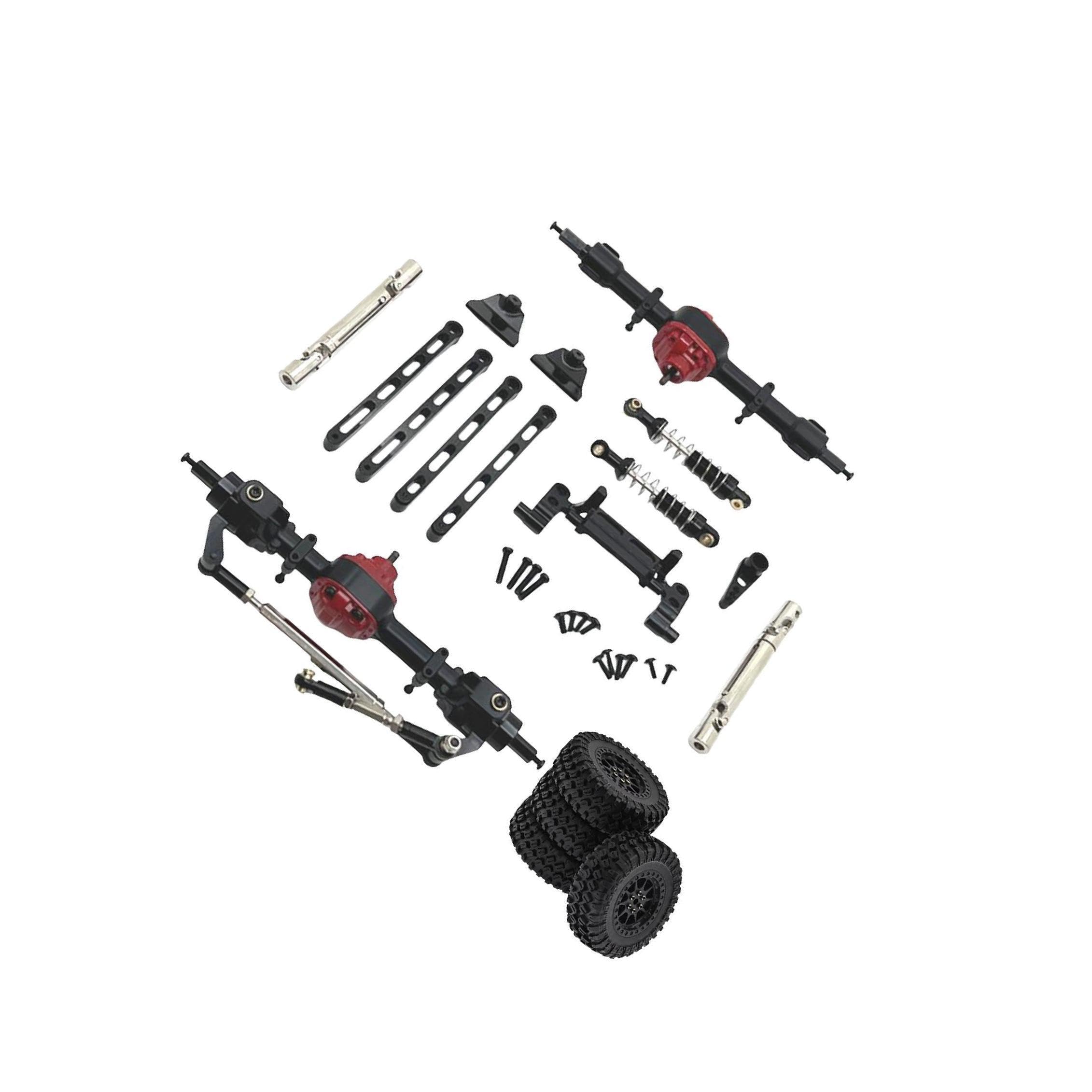 Parti di ricambio per veicoli RC Kit in metallo per assemblaggio assale anteriore 1/12, realizzati per prestazioni e longevità migliorate Set di
