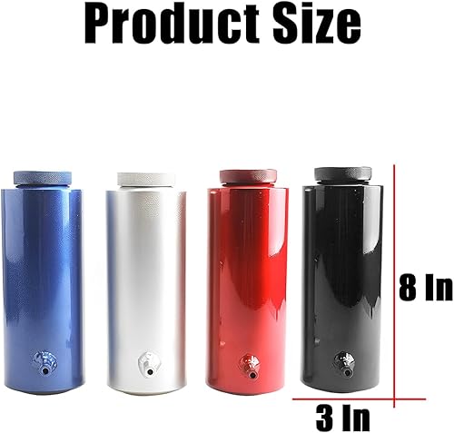 Miniatura 2 de BESULEN Tanque de desbordamiento de refrigerante, botella universal de desbordamiento de radiador de 27.1 fl oz con línea de manguera de combustible