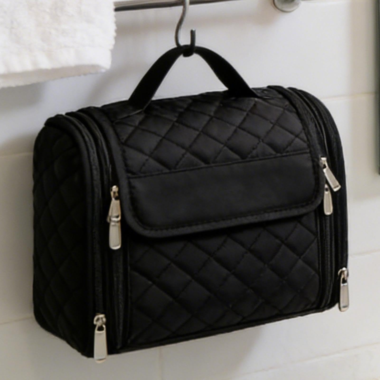 Trucco da Viaggio - Zuppa di stoccaggio articoli da toeletta dése Trucco, design portatile, organizer per cosmetici | Custodia da viaggio per affari Hotel Bagno Palestra Doccia AV, nero, Consulte la